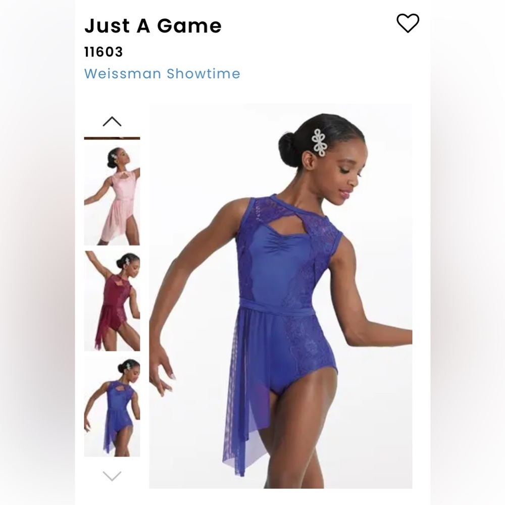 Weissman Purple Lace Leotard